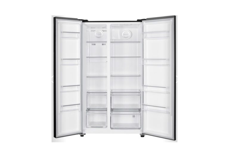 Sharp side by side door refrigerator 655 liters - silver
