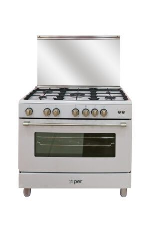 XPER Gas Oven Full Safety 90cm White