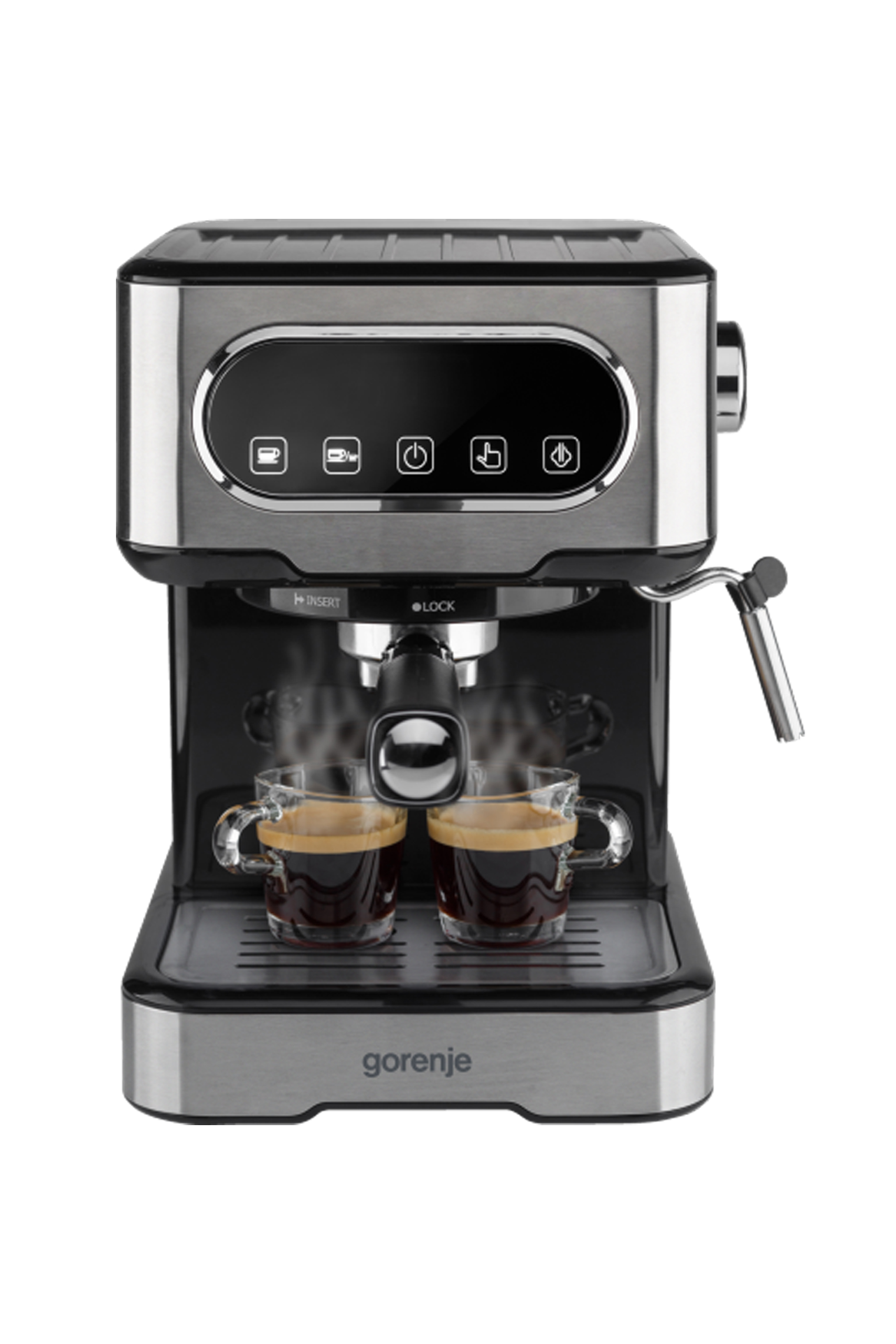 Gorenje Espresso Coffee Maker Stainelss Steel |	ESCM15DBK