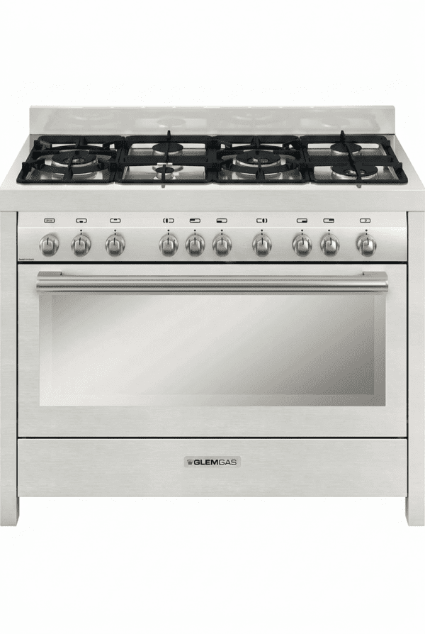 Glem Gas Cooker 120 by 60 cm 6 Burners Stainless Steel