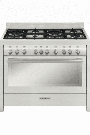 Glem Gas Cooker 120 by 60 cm 6 Burners Stainless Steel