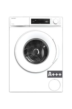 غسالة شارب 8 كيلو 1000 دورة مع شاشة A+++ ابيض
